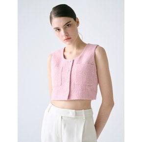 Tweed Cropped Vest