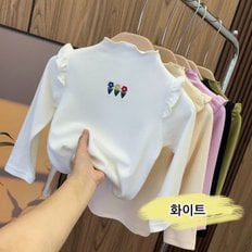 송이꽃폴라티 아동 여아 아우터 코디 이너티 하프넥 스판 여아동복 5세 7세 데일리룩