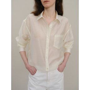Mist sheer shirt Ivory