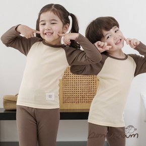 나그랑 브라운 기모 골지 상하세트