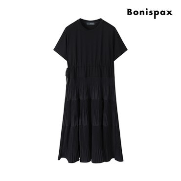 보니스팍스 밑단 플리츠 반팔 원피스 (XP4OP005M0)