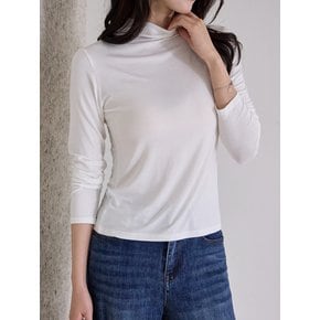 굿바디 하이넥 스판 티셔츠_M2510TS612C