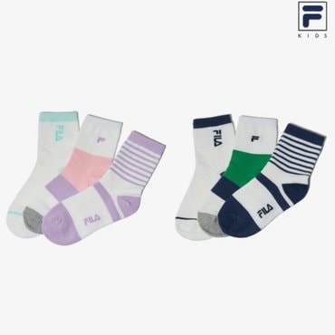 휠라키즈 ●25 휠라키즈 3PACK 장목 번들 2컬러 (FK3SCH1021X)