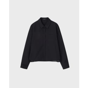 [파주점] [송지오우먼] 베일드 엠브로이드 셔츠 블랙 WI2SH902BK