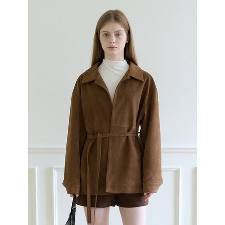 에드워드벌룬 Minimal Suede Jacket - Brown