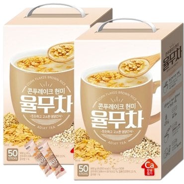  담터 콘푸레이크 현미 율무차 50T+50T /마차/곡물차/곡식차/고형차/분말/스틱/가루