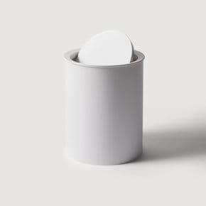 스윙 원형 휴지통 7.2L 오프화이트