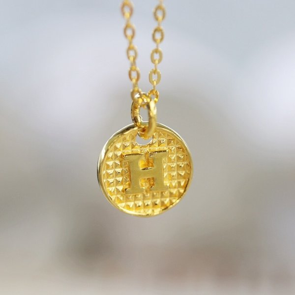 [가앤] 24k순금 알파벳 코인 목걸이 3.75g