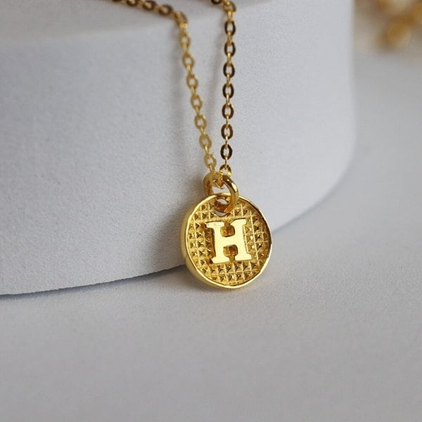 [가앤] 24k순금 알파벳 코인 목걸이 3.75g