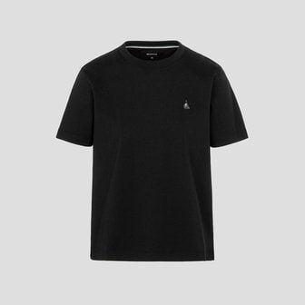 빈폴 [Essential] 남녀공용 수피마 코튼 라운드넥 티셔츠  블랙 (BC4242E025)