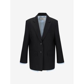 배색 패치 투버튼 재킷_VB3JK10