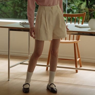 틸아이다이 Corduroy two turk short pants_Cream