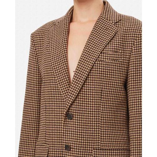 [해외배송] 2119103950011463 BROWN HOUNDSTOOTH 릴렉스 싱글 브레스티드 블레이저 B0030458130