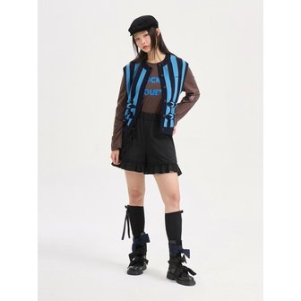 럭키슈에뜨 Frill Point Banding Shorts (black) LFPOS26100BKX