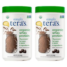  Teras Whey 테라스웨이 오가닉 웨이 프로틴 340G 2통 다크초콜릿
