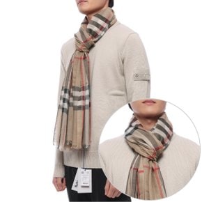 [부산점] 26SS 남성 체크 울 실크 머플러 (8078779 ARCHIVE BEIGE M 26S)