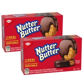 크리스티 Nutter Butter 너터버터 쿠키 크림 223g 리얼피넛버터 2팩