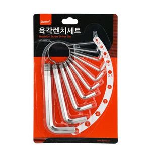 오너클랜 육각 렌치 세트(10P-1.5~10mm) 탄소강 가정용 수공구