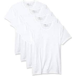 4692131 Chaps Mens 4-Pack Underwear Crew Neck Shirt In White