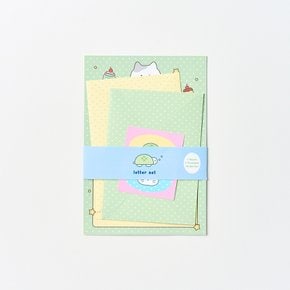 스크래빗 밀크캣 편지지 세트 4P 하우스 럭키