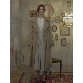 Premium linen overfit trench coat