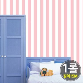 [무료배송] HOL-20045 핑크/미색 스트라이프(15M 1롤)