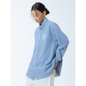 로고 스트라이프 셔츠 블루_LOGO STRIPE SHIRTS BLUE