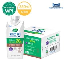 프로핏 웨이프로틴 드링크 초콜릿 1박스(330ml x 12입)