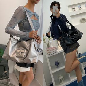 체인미니숄더백 여성 가방 데일리 무지 실버 포인트_P346880415
