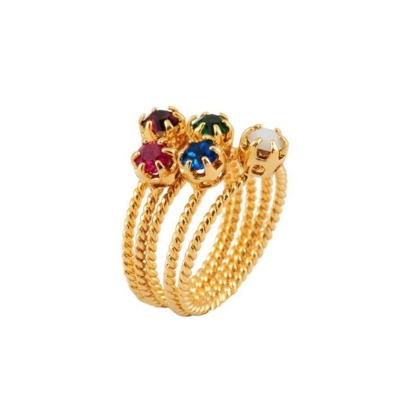 Set of 5 Brillant Rings