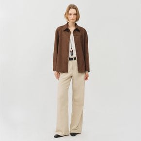 [11/4 발송] 스웨이드 오버핏 셔츠_브라운 / SUEDE OVERFIT SHIRT_BROWN