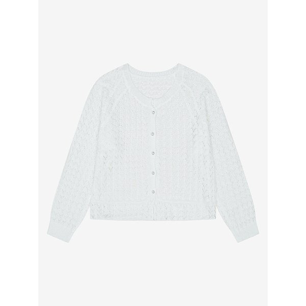 진주 버튼 펀칭 니트 가디건 (TMCCE2989)