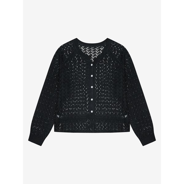 진주 버튼 펀칭 니트 가디건 (TMCCE2989)