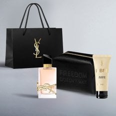 [9월] 리브르 오 드 뚜왈렛 50ml 세트(+샤워젤 50ml+라지 리브르 파우치+쇼핑백)