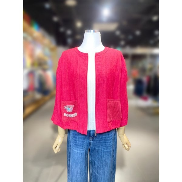 [여주점] 메쉬 포켓 스트링 린넨 점퍼 (BAJP62531)