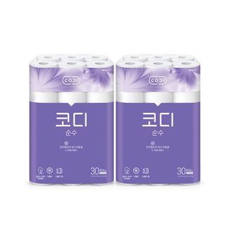 코디 순수 화장지 30m*30롤 2팩