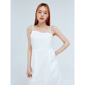 프론트언발 원피스 화이트
