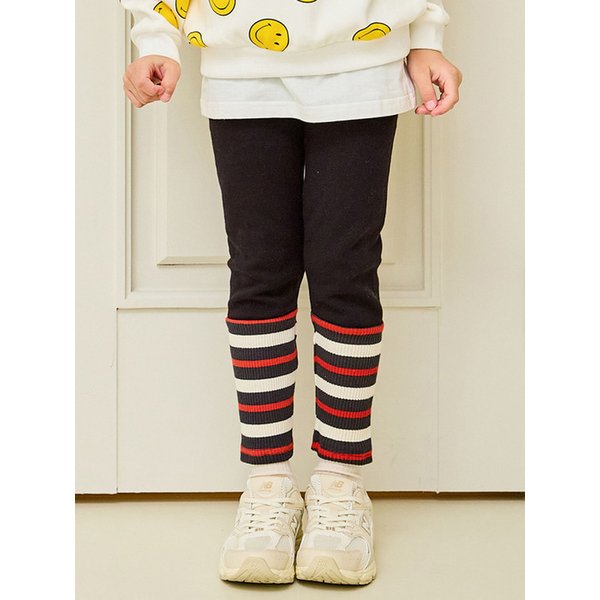 NEW스트라이프배색밍크기모레깅스