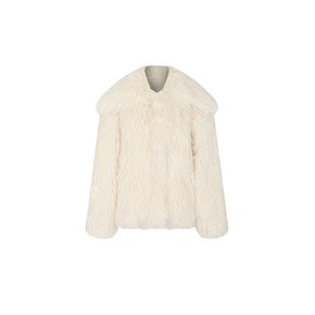 MOON FUR COAT cream