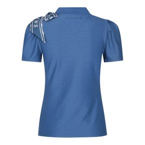 [24SS] 블루 여성 트윌리 별 심볼 퍼프 반팔 티셔츠 821D2TO308_BL
