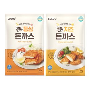 튼튼 어린이 치즈돈까스 6팩 (1팩 80g) + 등심돈까스 2팩