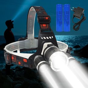 초강력 충전식 헤드랜턴 풀세트 LED 캡라이트 낚시 랜턴 해루질 써치 작업용 등산 캠핑 야간 머리 후레쉬