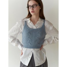 Bergamot knit bustier (sky blue)