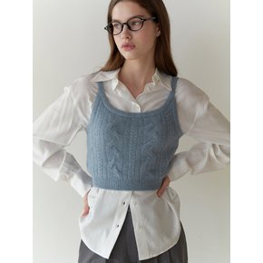 Bergamot knit bustier (sky blue)