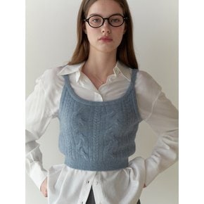 Bergamot knit bustier (sky blue)