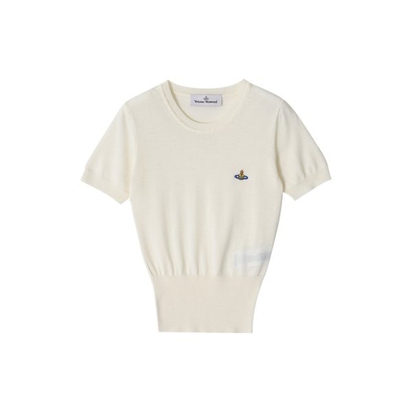 1803002Q Y001A A408 베아 ORB 오브 로고 탑 반팔 여성 니트