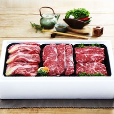 [냉장][안동안심한우] 실속 3호세트 1.5kg (1등급/등심500g+채끝500g+국거리500g)