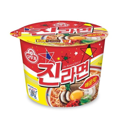 오뚜기 진라면 매운맛 큰컵라면 110g 12개