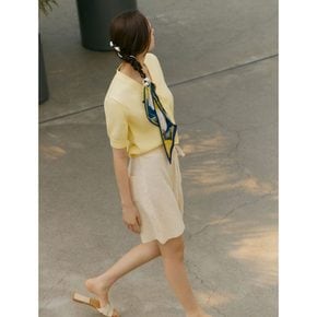 [정상가139,000원] Half Sleeve Cool Cardigan  Butter Yellow (WE235AC40E)