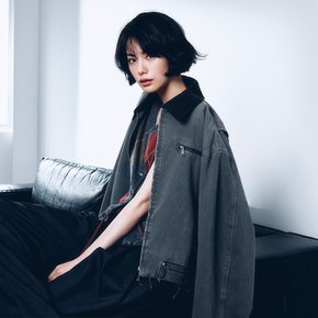 코듀로이 카라배색 데님 자켓 EMP8DJK030